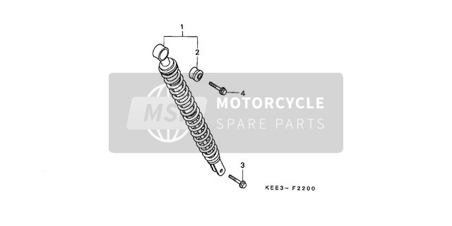 Honda SJ100 1997 Hinteres Kissen für ein 1997 Honda SJ100